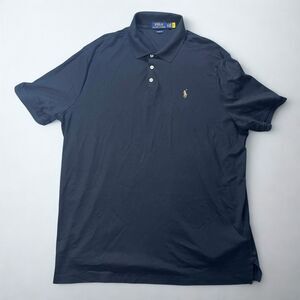 Polo Ralph Lauren Polo Shirt Men's XXL Classic Fit Black Flesh Pony Logo Cotton